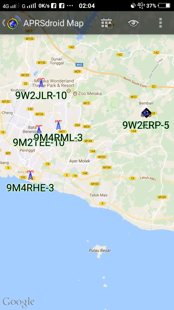 APRSdroid maps view