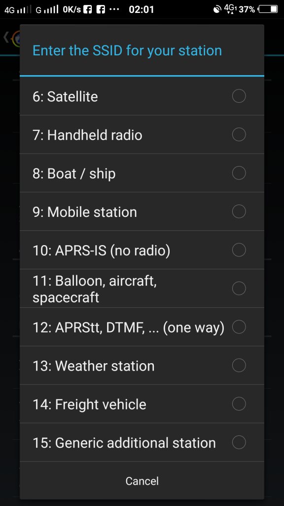 SSID selection